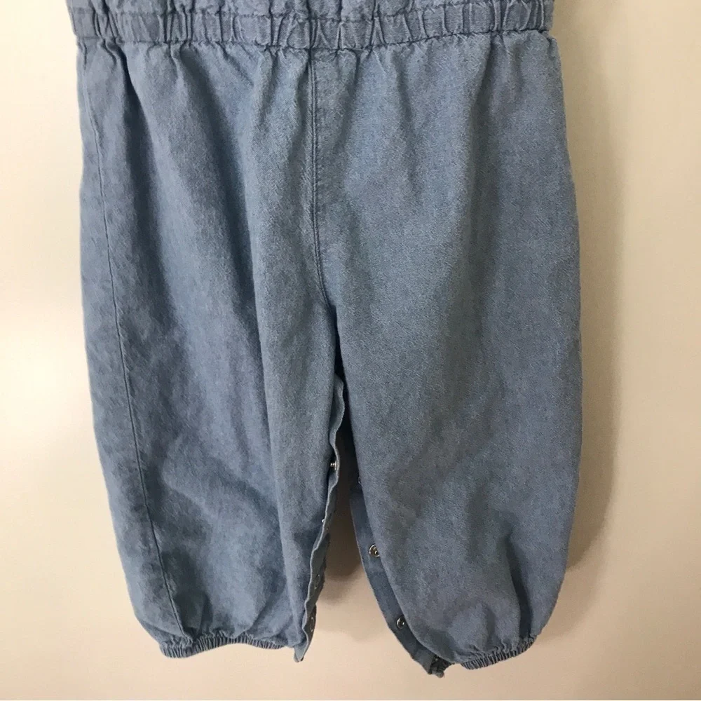 3/$15 Carter’s toddler boho blue and white floral embroidered jumpsuit